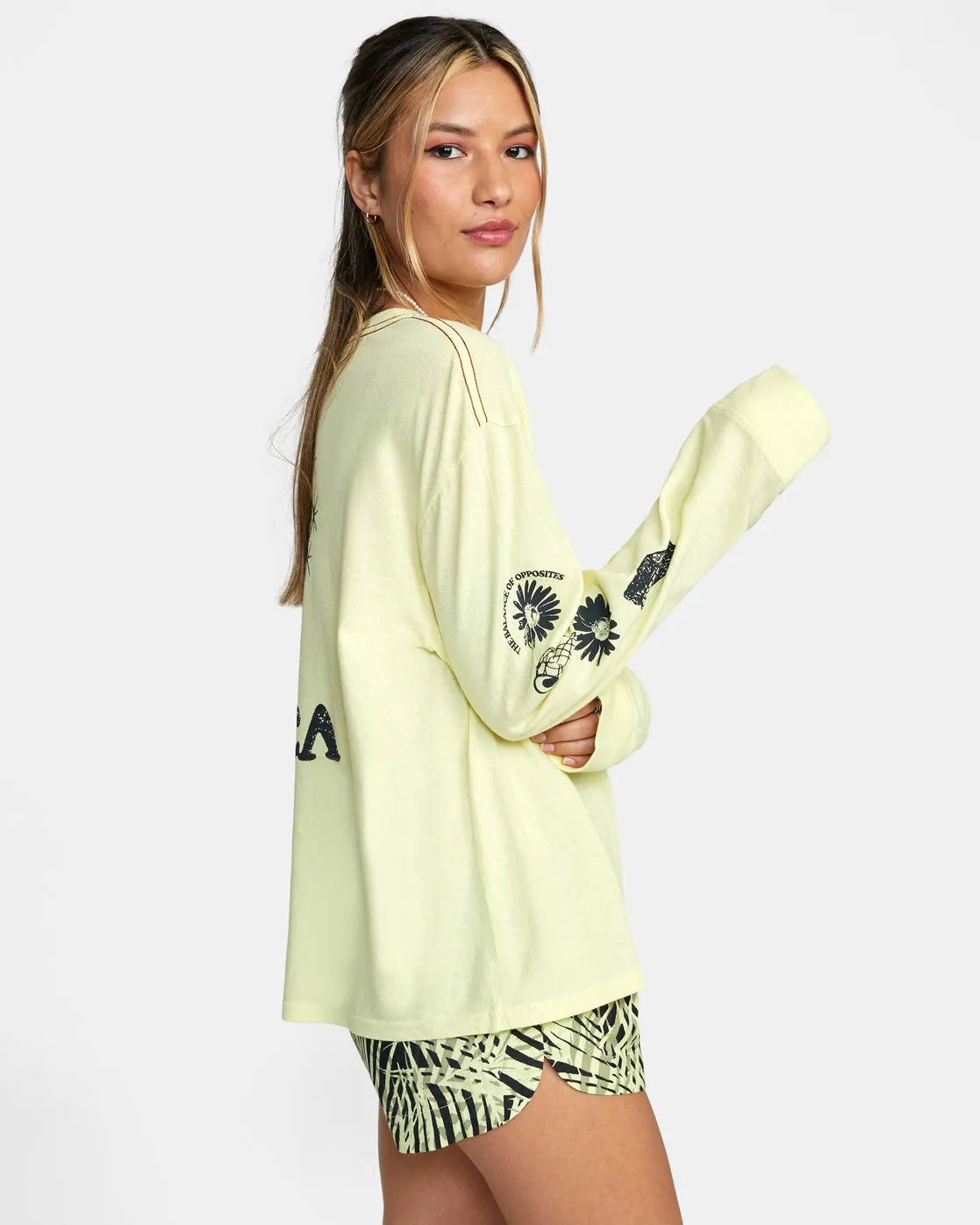 Pet Cactus Long Sleeve Tee - Dusty Yellow