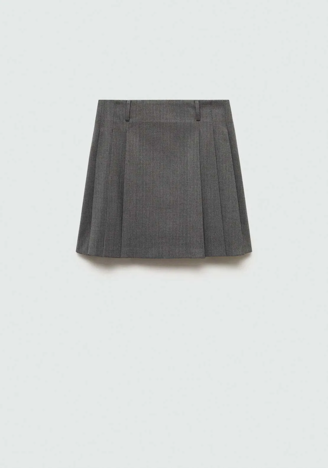 Pinstriped pleated skirt - Gray