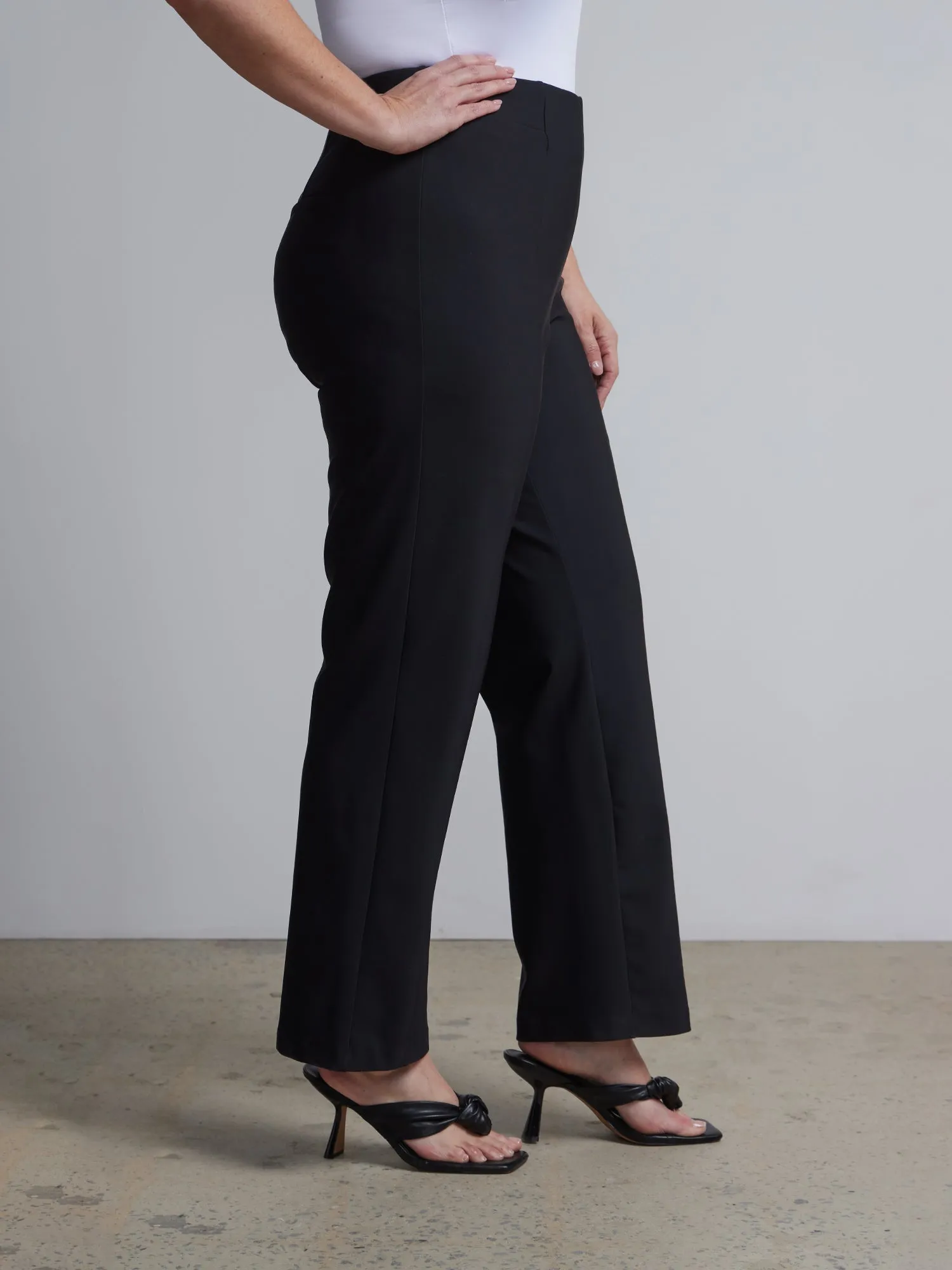 Plus High Waist Straight Leg Pants