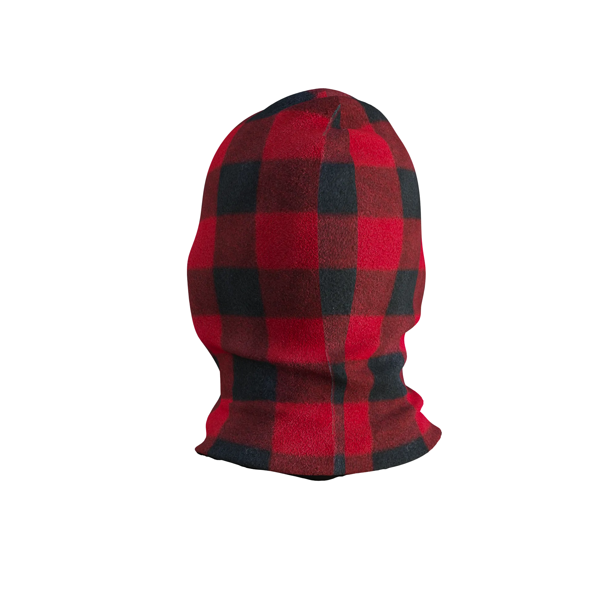 Pook Ninja - Red Plaid and Black Double Layer Polar Fleece Balaclava