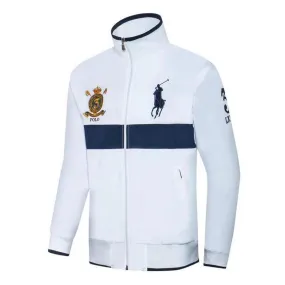 PRL Men's White Longsleeves Track Jacket