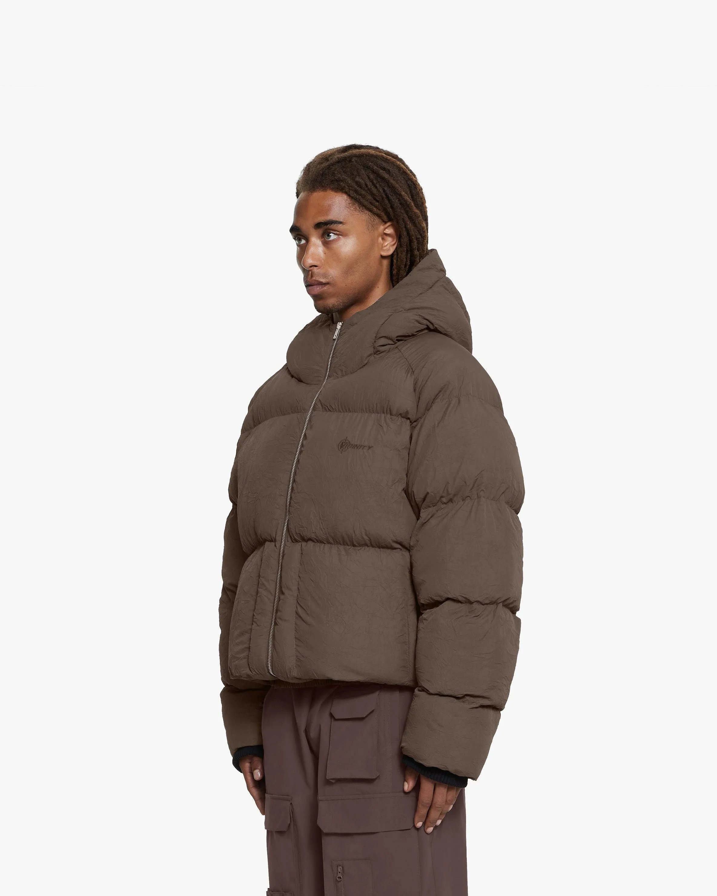 PUFFER JACKET BROWN