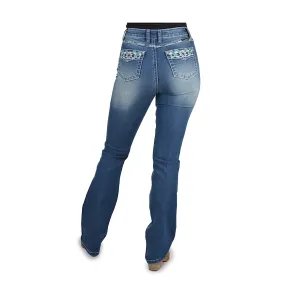 Pure Western Women's Abbi High Waisted Jean 34" Leg True Blue