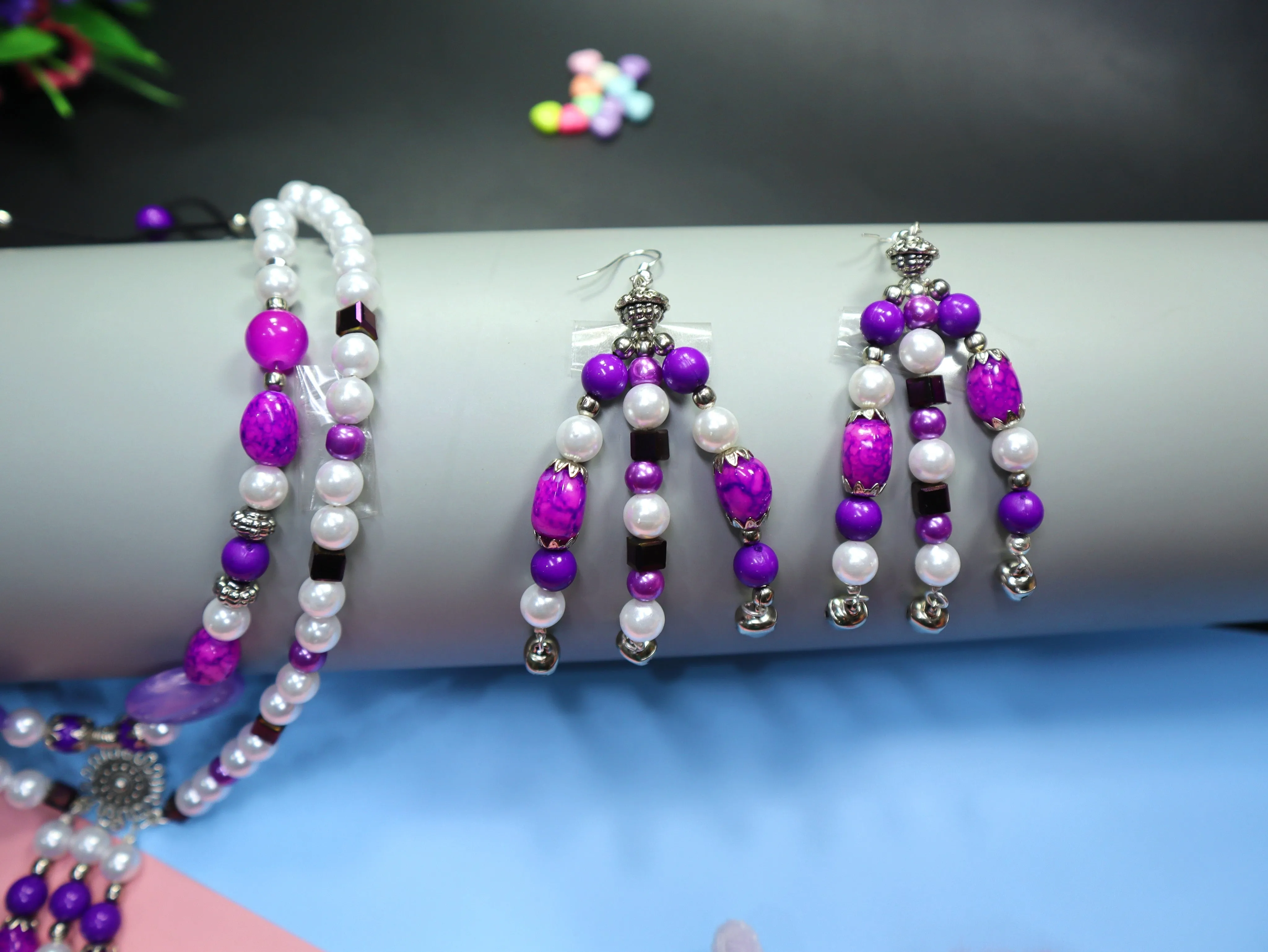 Purple Fusion Elegant Jewellery set