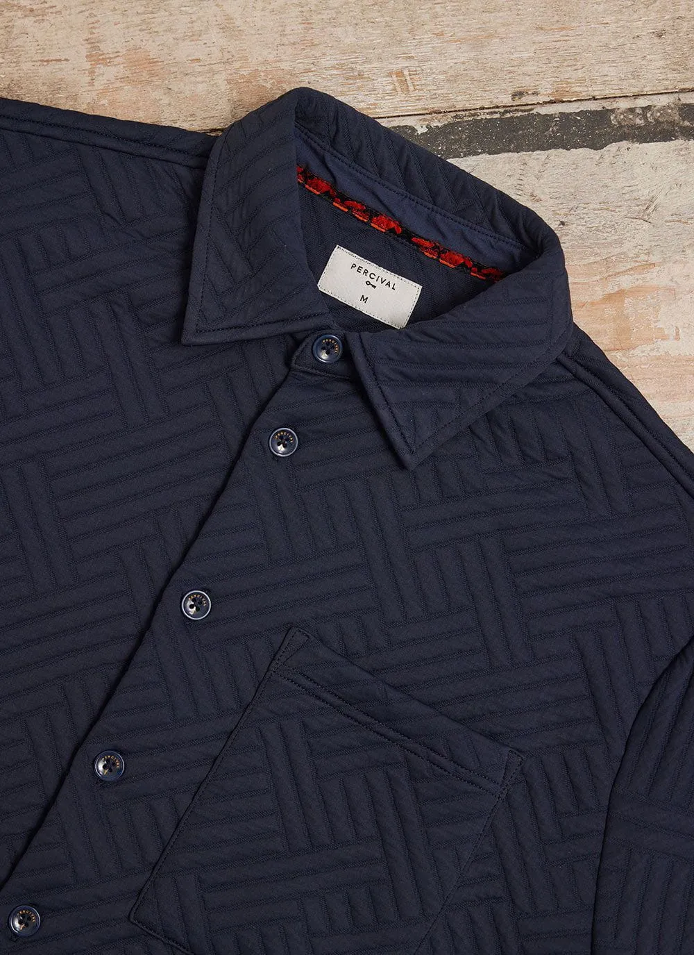 Quilted Classic Shirt | Navy