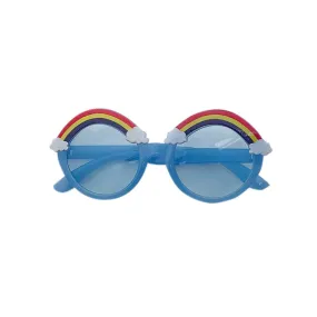 Rainbow and Clouds Sunglass, Blue