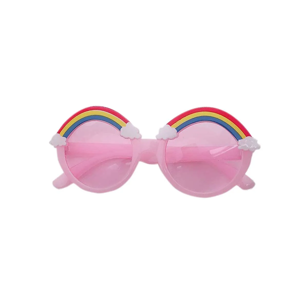 Rainbow and Clouds Sunglass, Light Pink