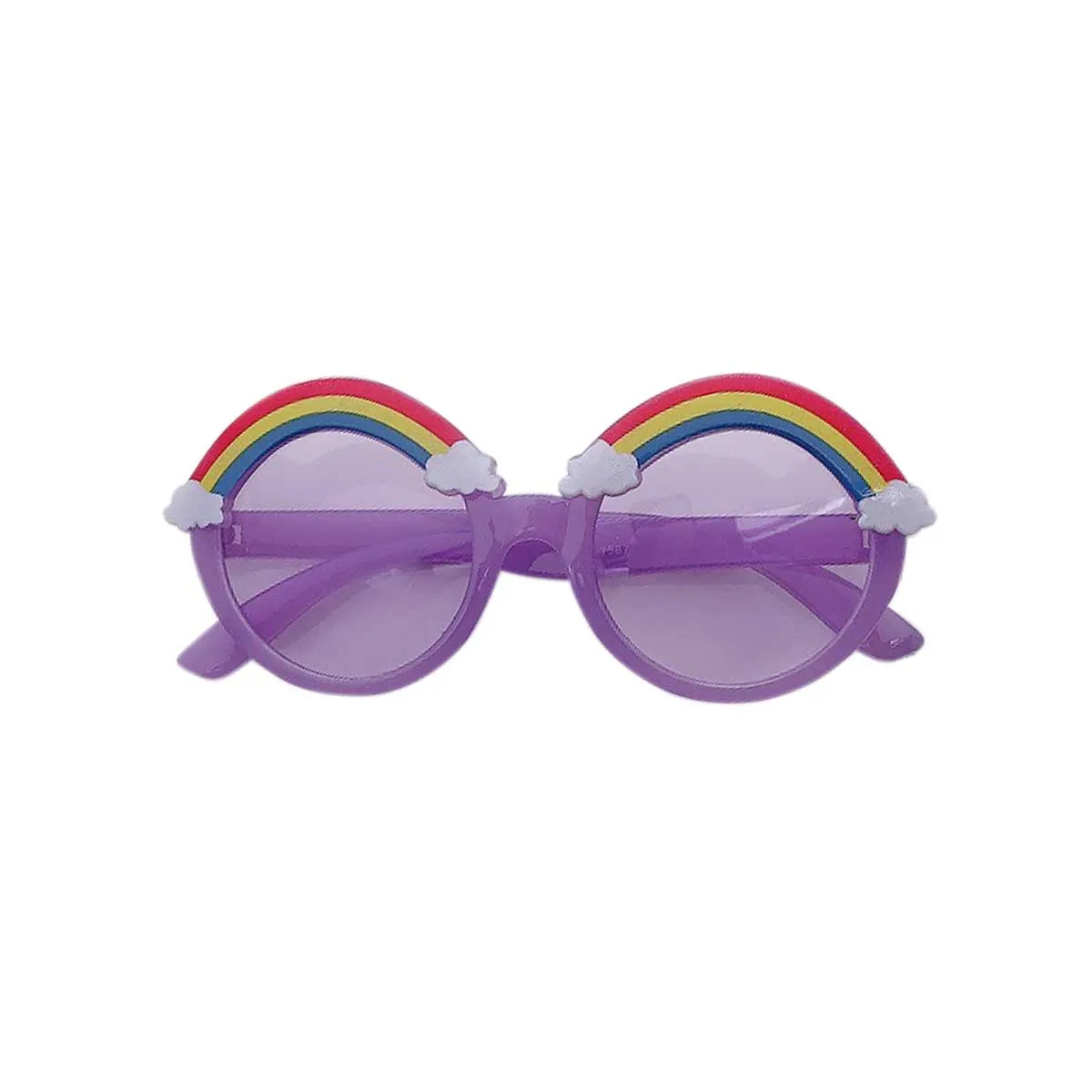 Rainbow and Clouds Sunglass, Purple