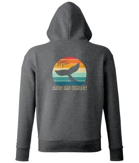 Retro 'Save The Whales' Unisex Pullover Hoodie