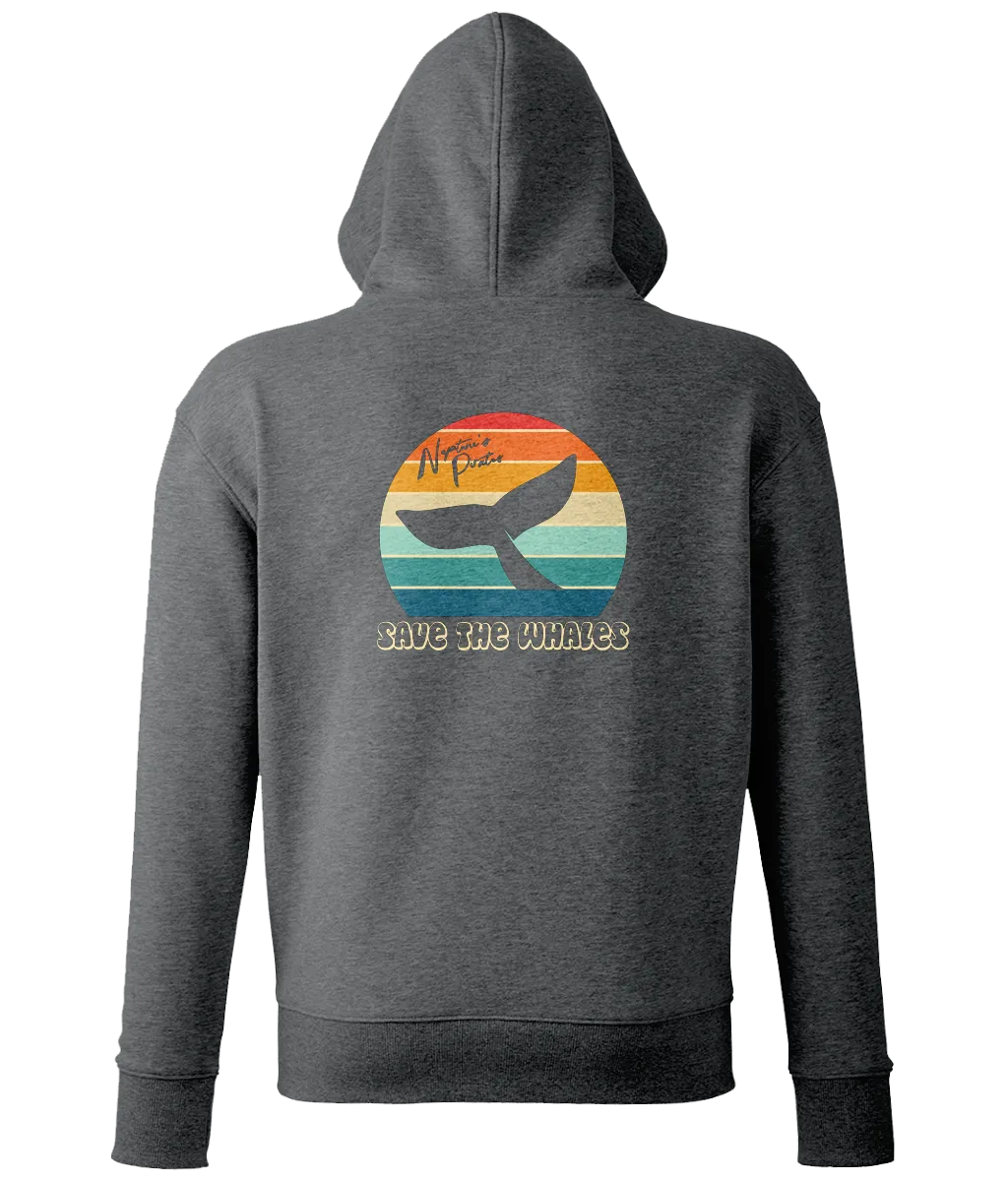 Retro 'Save The Whales' Unisex Pullover Hoodie