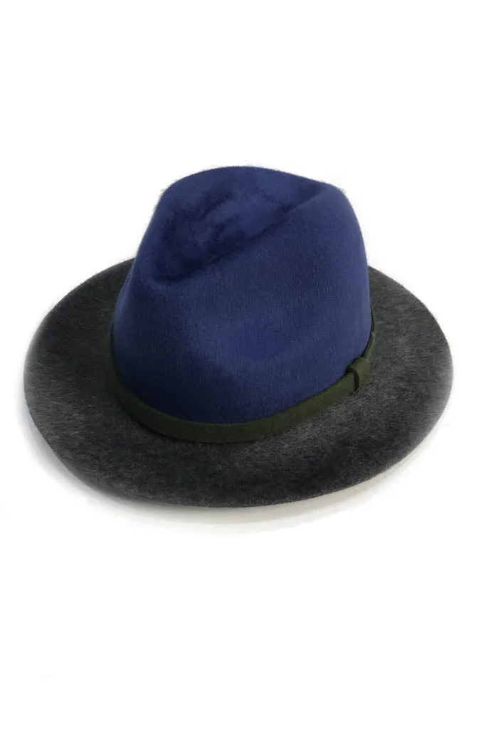 Royal Blue Multi 'Winter Trilby Hat'