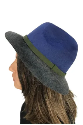 Royal Blue Multi 'Winter Trilby Hat'