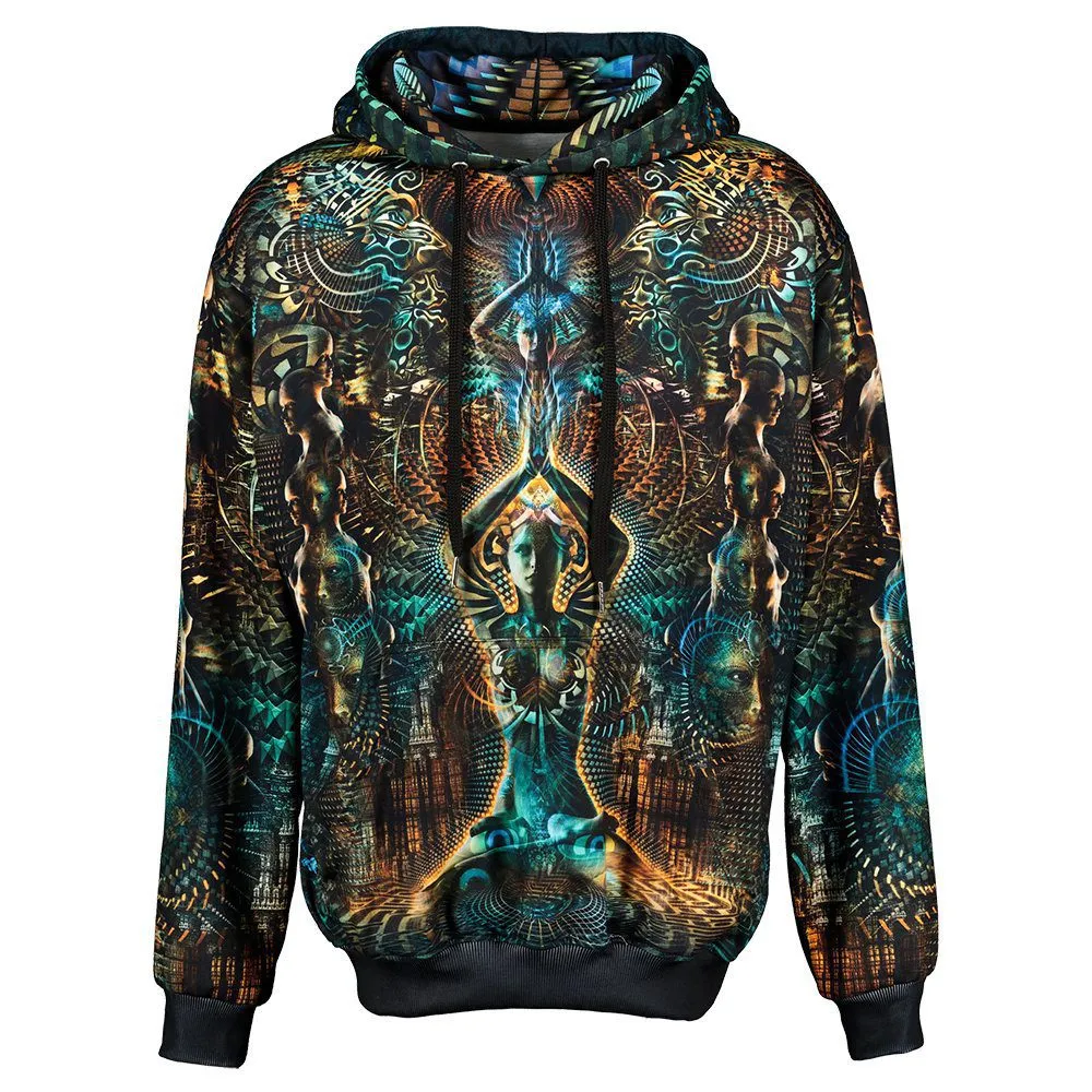 Sacred Geometry Hoodie | Fractal Hoodie | Psy Clothing | Festival Hoodie | Psychedelic Sweater | Petra 2020 (HD)