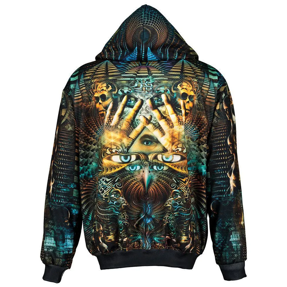 Sacred Geometry Hoodie | Fractal Hoodie | Psy Clothing | Festival Hoodie | Psychedelic Sweater | Petra 2020 (HD)