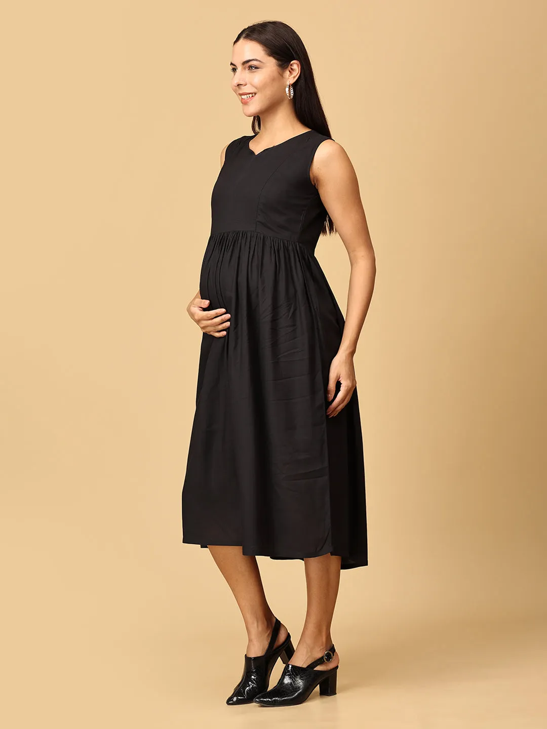 Sage Serenity Maternity and Nursing Shacket Dress Set