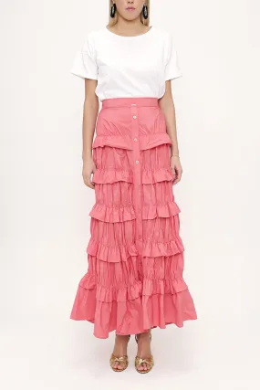 Salmon Pleated skirt 81168