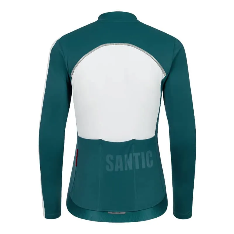 Santic Zoe Women's Fleece Winter Blue Jersey