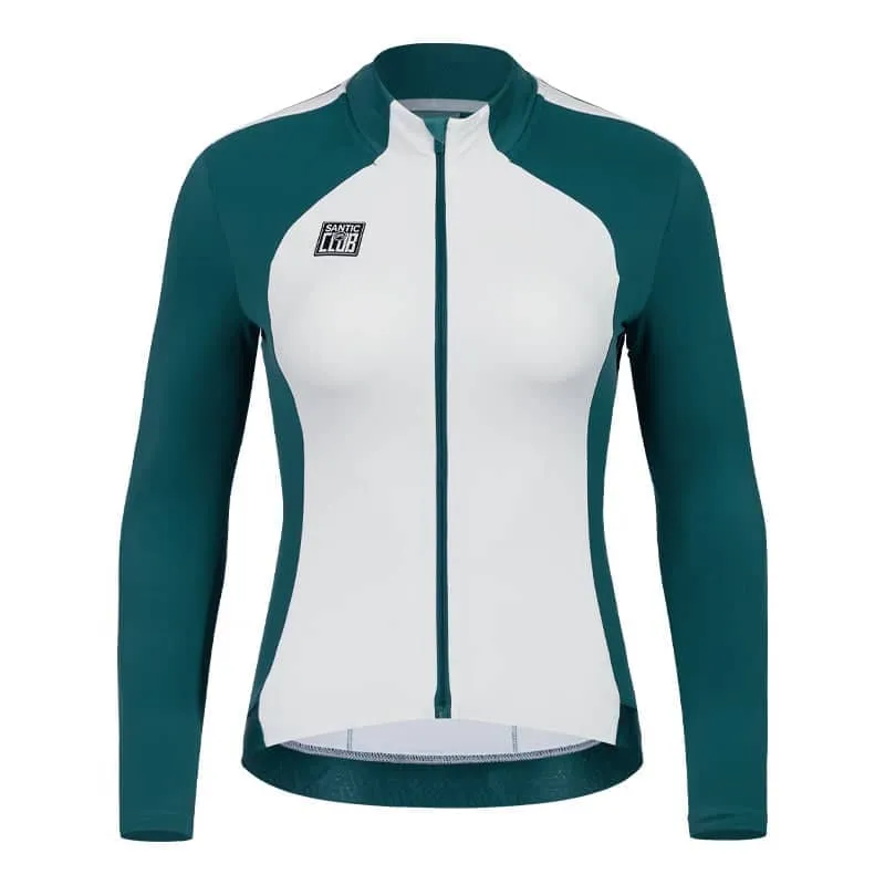 Santic Zoe Women's Fleece Winter Blue Jersey