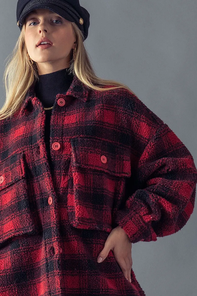 Sherpa Plaid Shacket