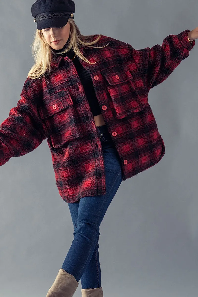 Sherpa Plaid Shacket