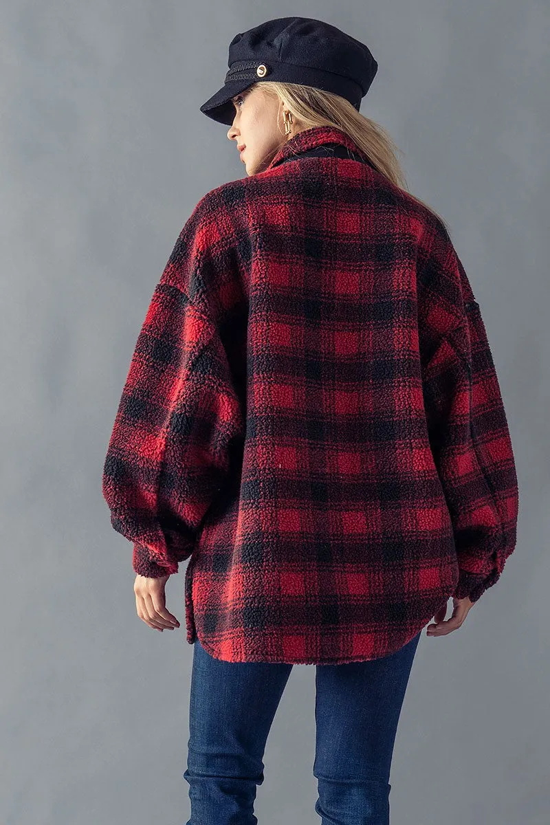 Sherpa Plaid Shacket