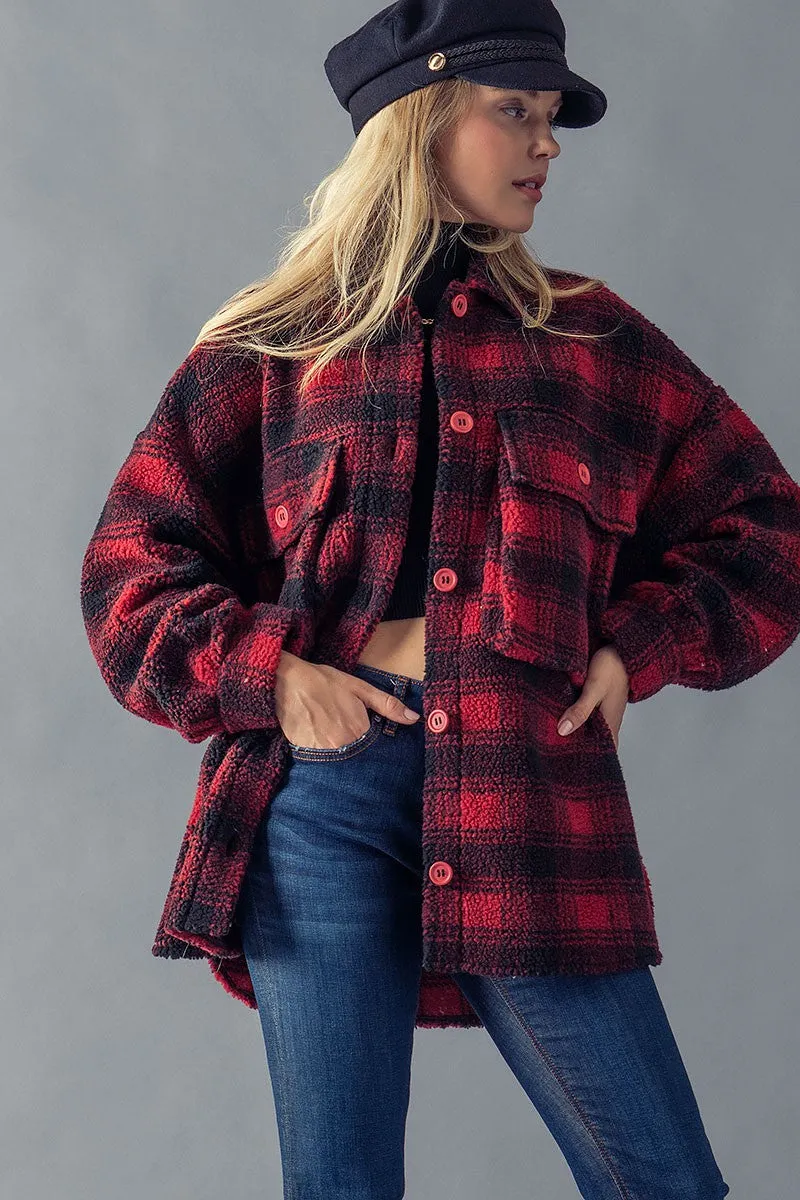 Sherpa Plaid Shacket