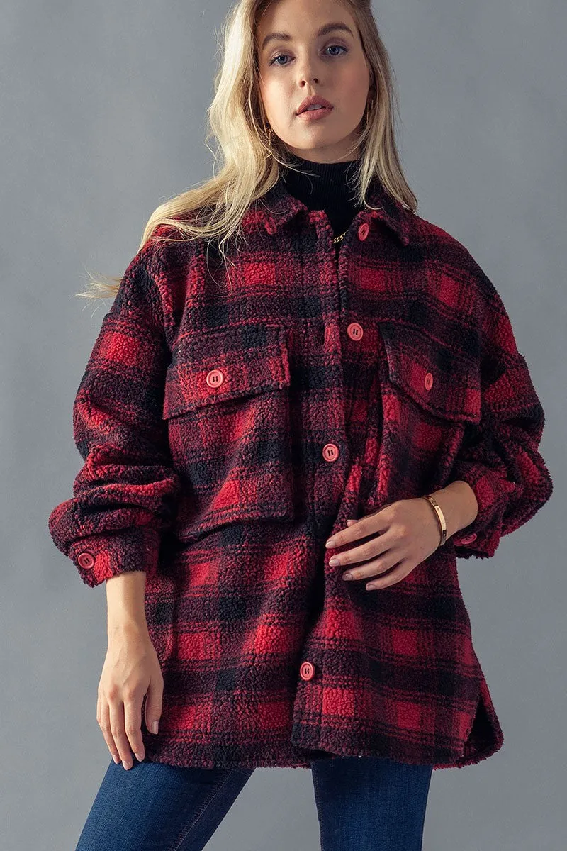 Sherpa Plaid Shacket