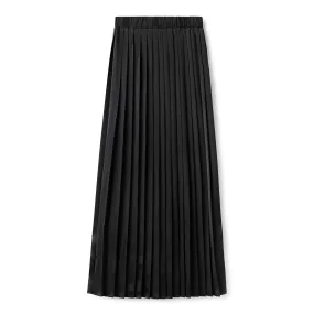 Silk Pleated Skirt  IN: Black