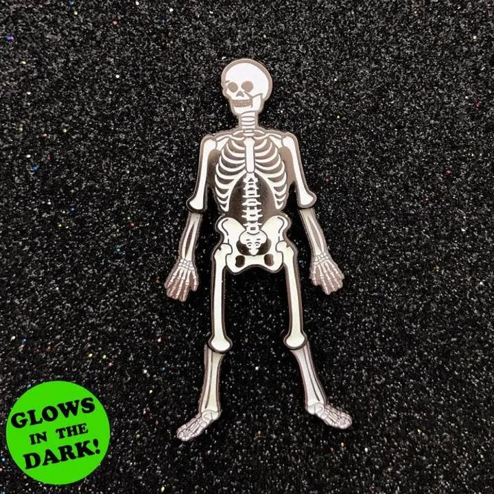 Skeleton Enamel Pin