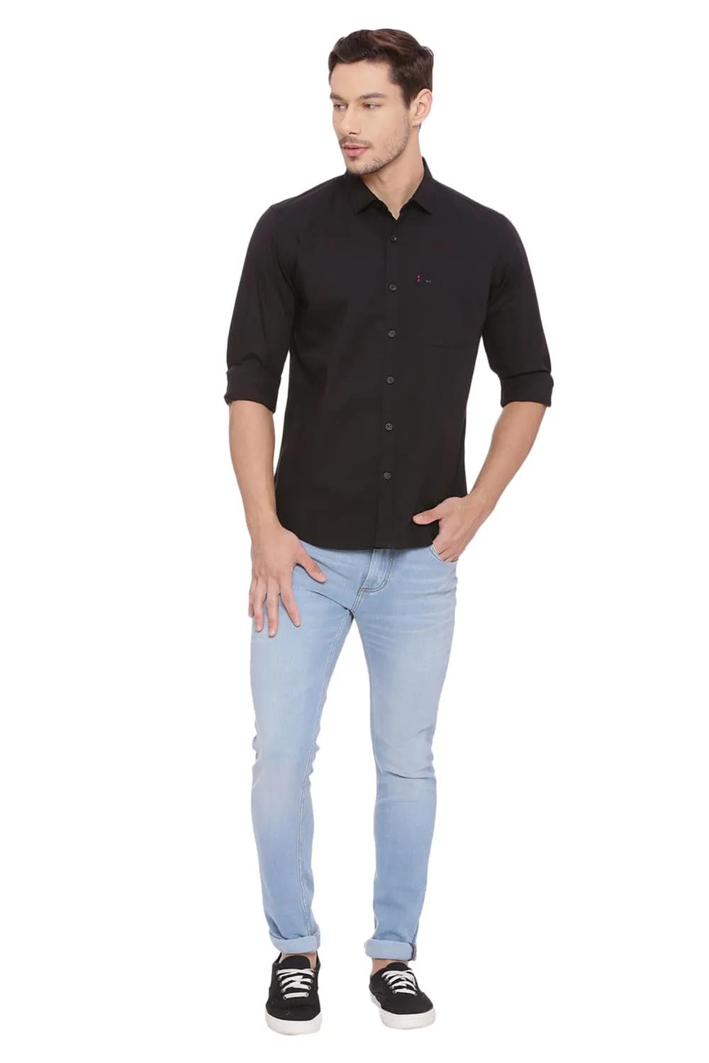 Slim Fit Poplin Stretch Shirt