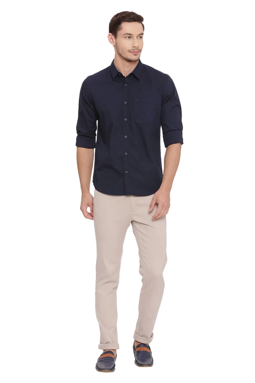 Slim Fit Poplin Stretch Shirt