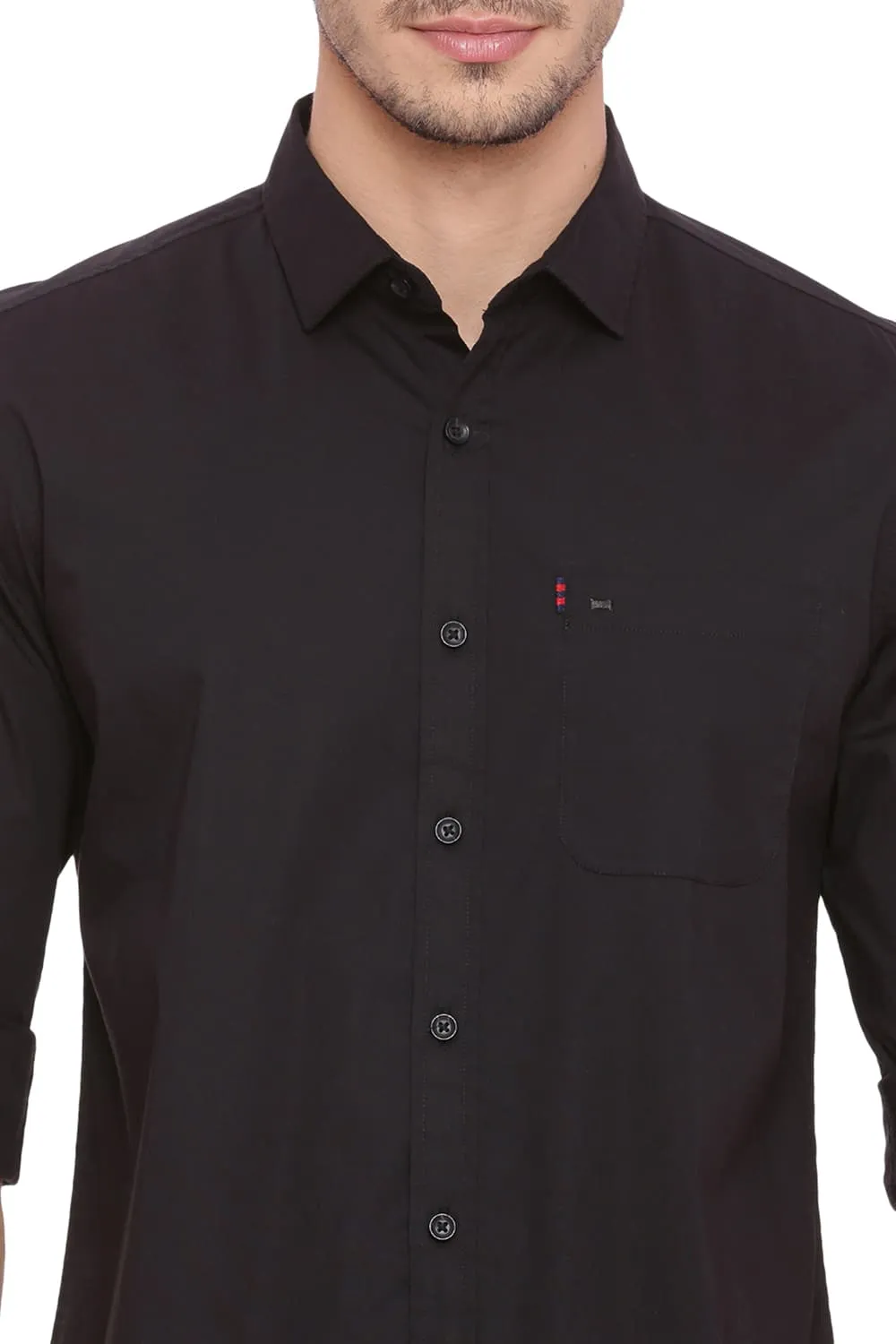 Slim Fit Poplin Stretch Shirt