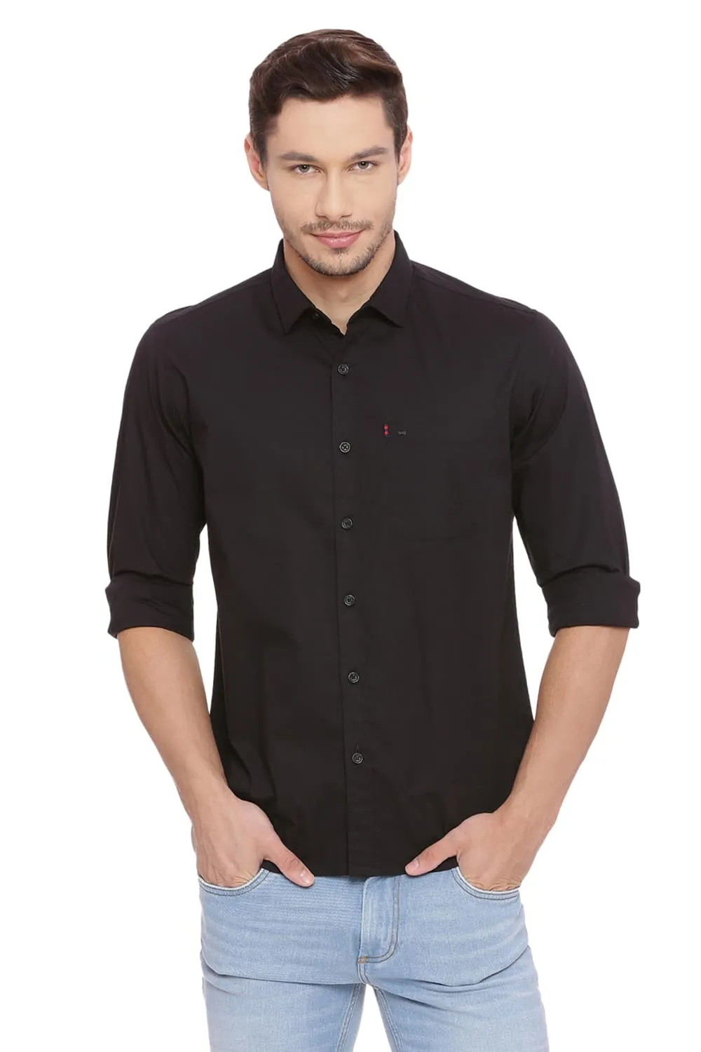 Slim Fit Poplin Stretch Shirt