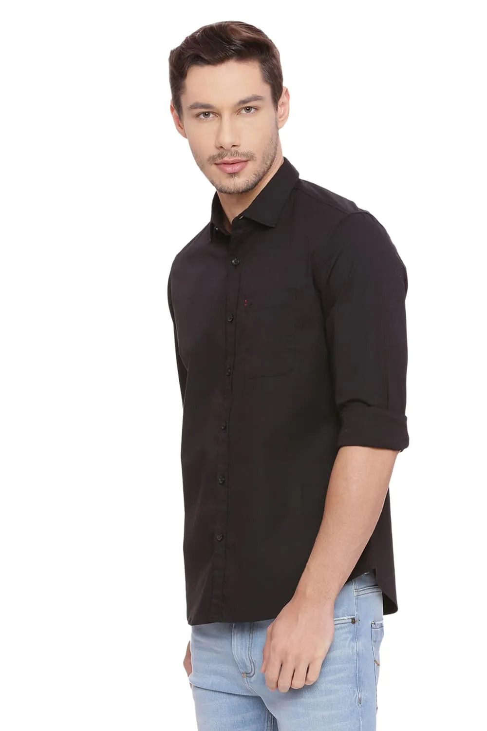 Slim Fit Poplin Stretch Shirt