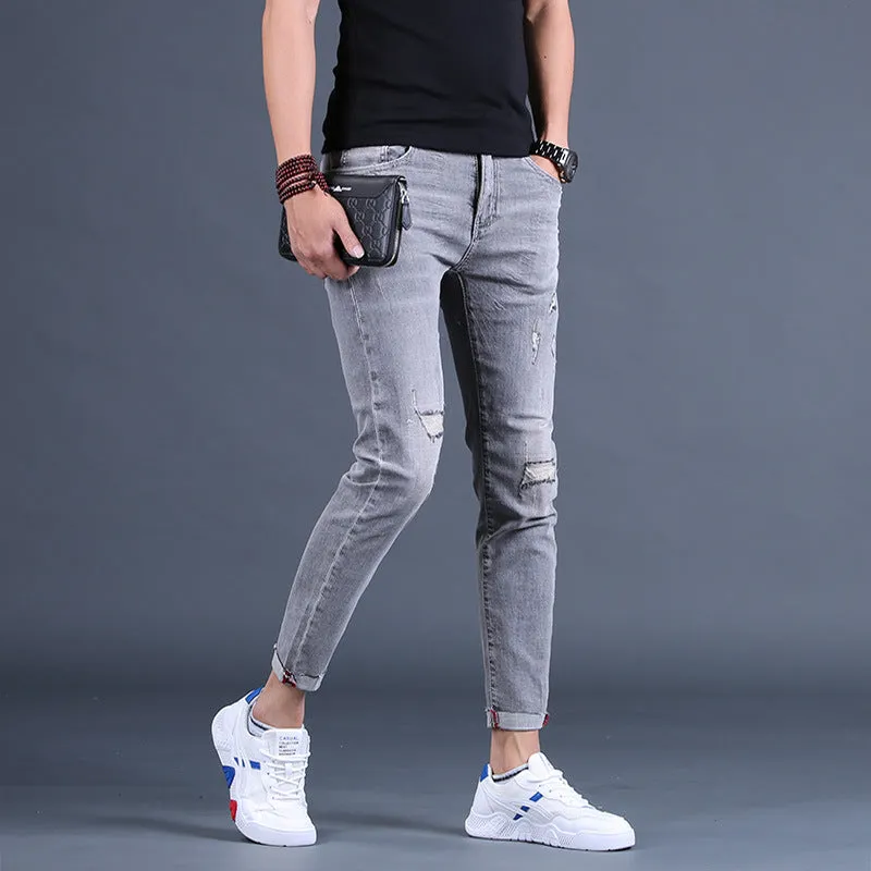 Slim Fit Wash Smoke Gray Denim Pants