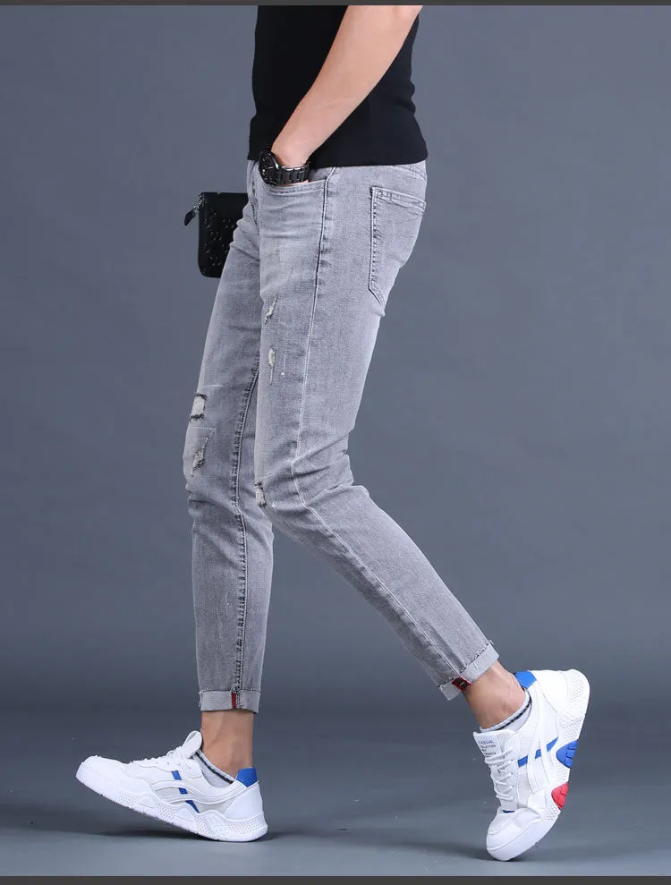 Slim Fit Wash Smoke Gray Denim Pants