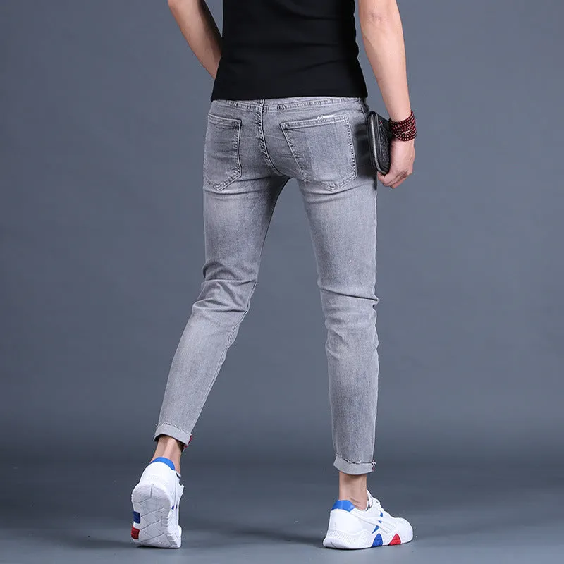 Slim Fit Wash Smoke Gray Denim Pants