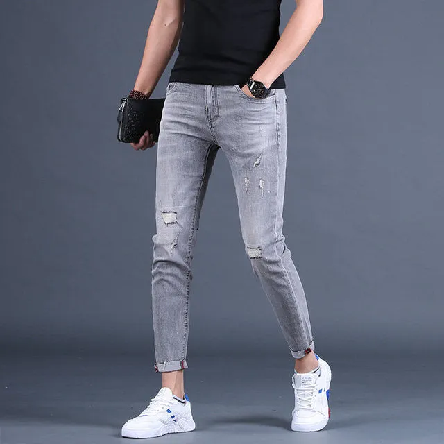 Slim Fit Wash Smoke Gray Denim Pants