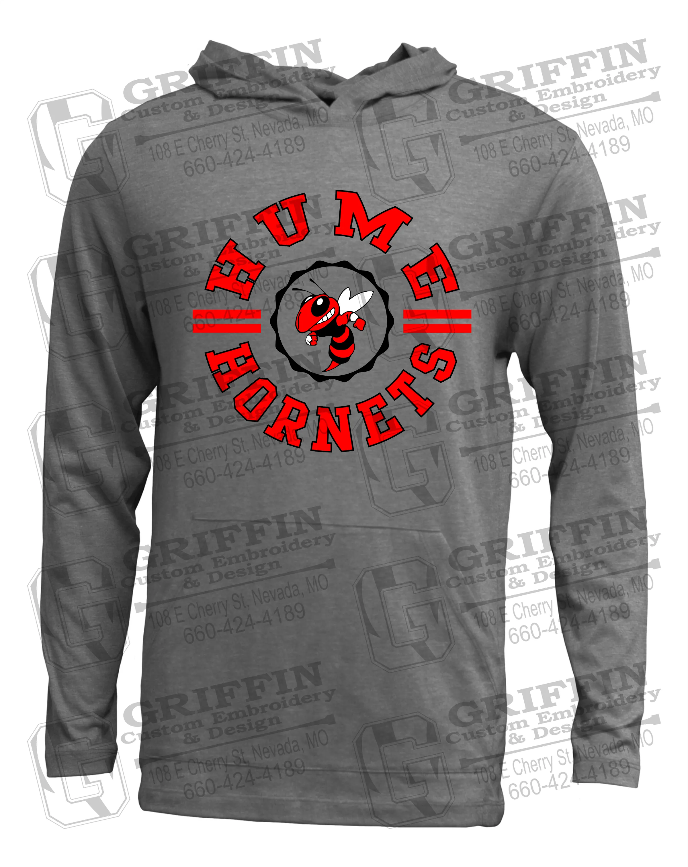 Soft-Tek T-Shirt Hoodie - Hume Hornets 23-B