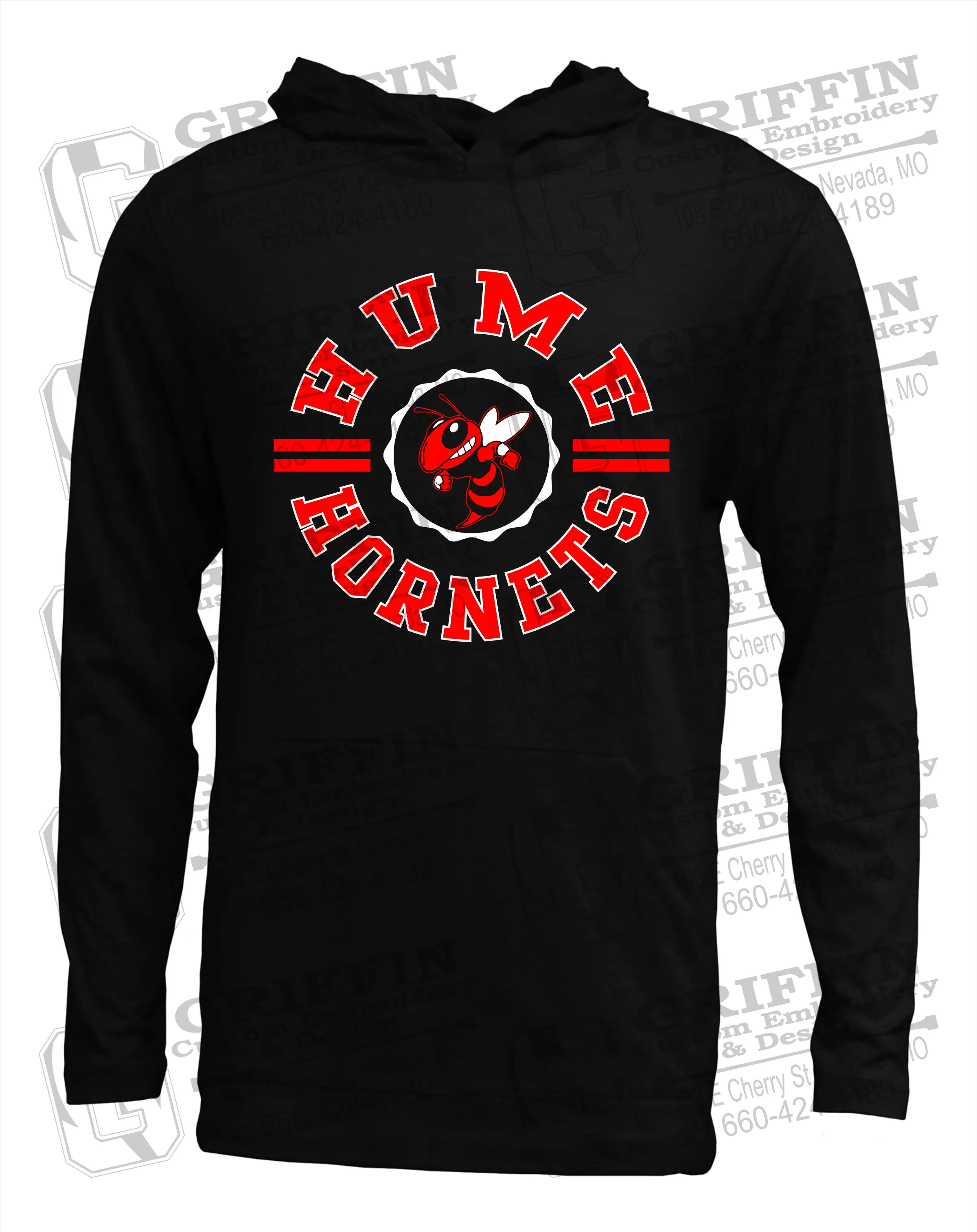 Soft-Tek T-Shirt Hoodie - Hume Hornets 23-B