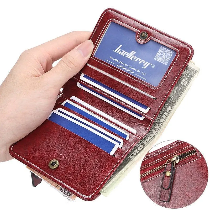 Solid Color Mini Bifold Wallet