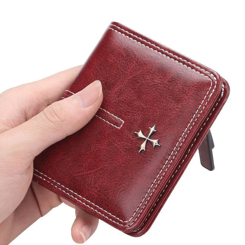 Solid Color Mini Bifold Wallet