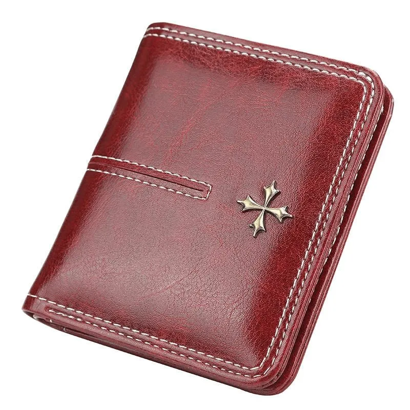 Solid Color Mini Bifold Wallet