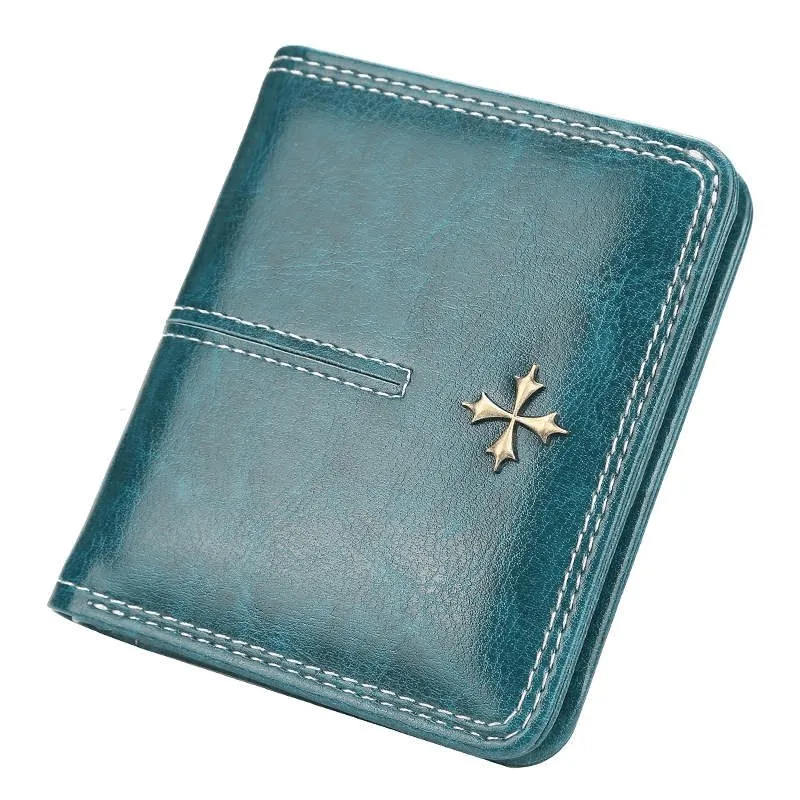 Solid Color Mini Bifold Wallet