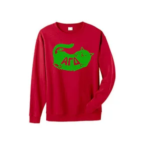 Sorority Long-Sleeve, Printed Cat Design - G240 - CAD