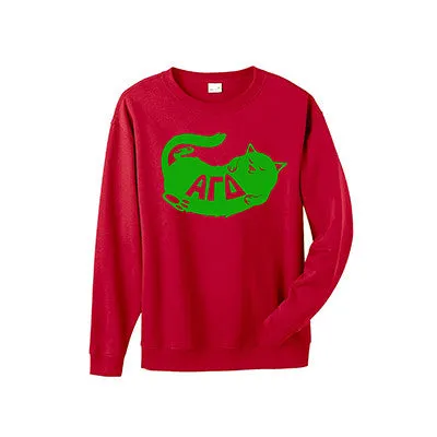 Sorority Long-Sleeve, Printed Cat Design - G240 - CAD