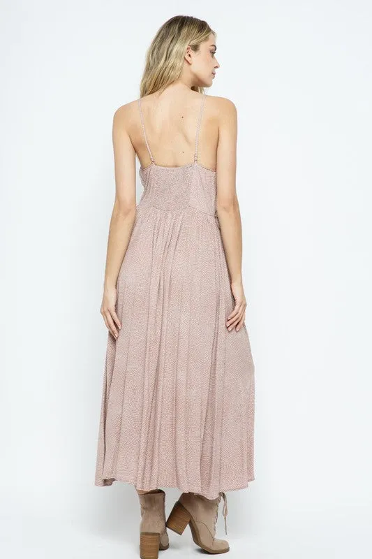 SPAGHETTI STRAP MAXI DRESS