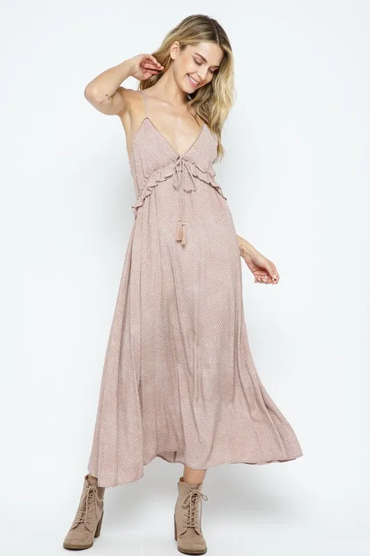 SPAGHETTI STRAP MAXI DRESS