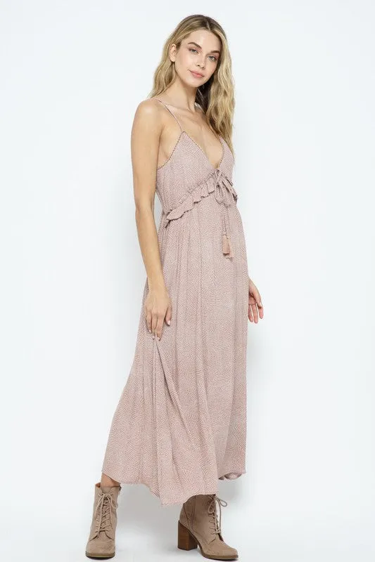 SPAGHETTI STRAP MAXI DRESS