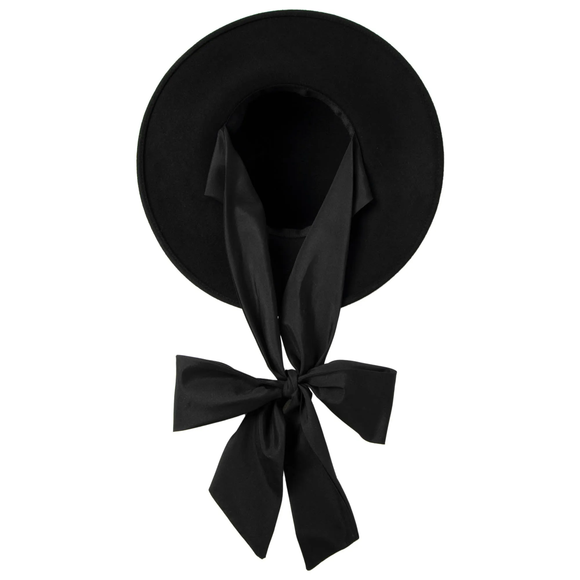 Stella - Wool Felt Floppy Hat with Eleongated Chin Ties (WFH8255)